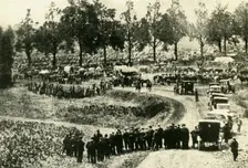 The Germans arrest civilians at Visé in Belgium, August 1914, (c1920). Creator: Unknown