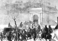 The Germans entering Mont Valérien, 1871. Creator: Unknown