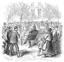 The Germans in Paris: an object of great curiosity, Champs Elysées, 1871. Creator: Unknown