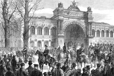 The Germans in Paris: the Palais de l'Industrie, 1871. Creator: Unknown
