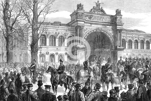 The Germans in Paris: the Palais de l'Industrie, 1871. Creator: Unknown.