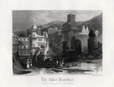 The Ghat, Hurdwar, Hindus Bathing in the Ganges 19th century. Artist: J Redaway
