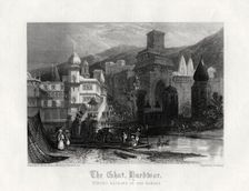 The Ghat, Hurdwar, Hindus Bathing in the Ganges 19th century. Artist: J Redaway
