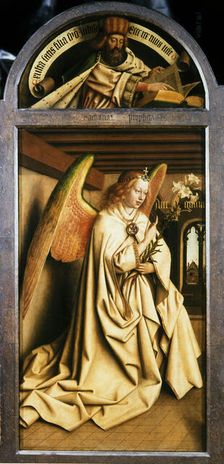The Ghent Altarpiece. Adoration of the Mystic Lamb: The Archangel Gabriel, 1432. Creator: Eyck, Jan van (1390-1441)