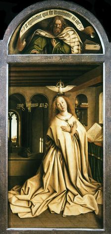 The Ghent Altarpiece. Adoration of the Mystic Lamb: Virgin Annunciate, 1432. Creator: Eyck, Jan van (1390-1441)