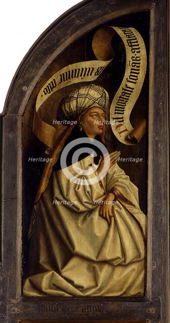 The Ghent Altarpiece. Adoration of the Mystic Lamb: Erythraean Sibyl, 1432. Creator: Eyck, Jan van (1390-1441).