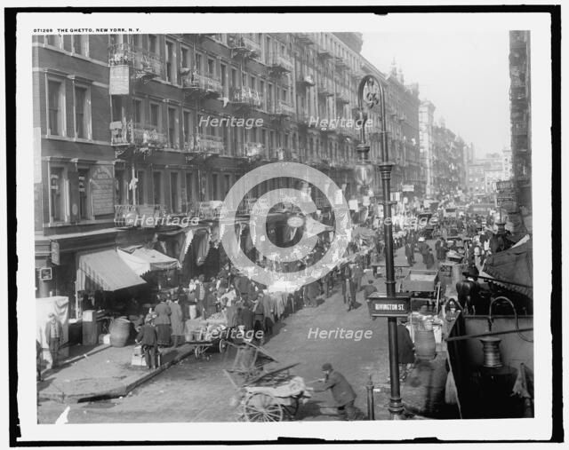 The Ghetto, New York, N.Y., between 1900 and 1915. Creator: Unknown.