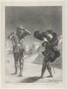 The Ghost on the Terrace, 1843., 1843. Creator: Eugene Delacroix