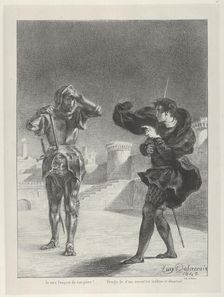 The Ghost on the Terrace, 1843., 1843. Creator: Eugene Delacroix