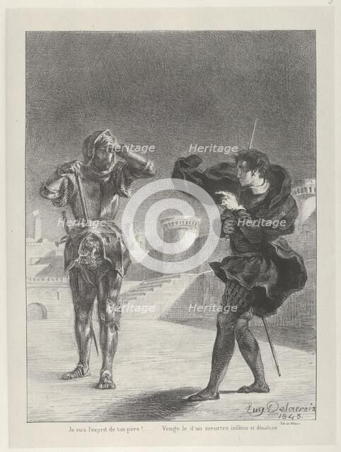The Ghost on the Terrace, 1843., 1843. Creator: Eugene Delacroix.