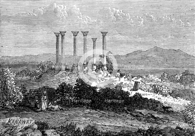The Giant Cities of Bashan - Kanawat, 1873.  Creator: Unknown.