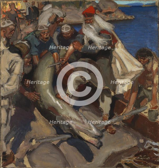 The Giant Pike, 1904. Creator: Akseli Gallen-Kallela.