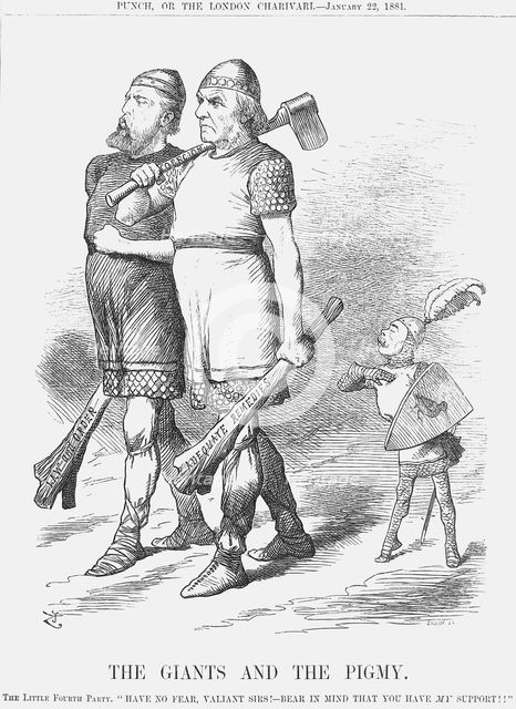 'The Giants and the Pigmy', 1881. Creator: Joseph Swain.