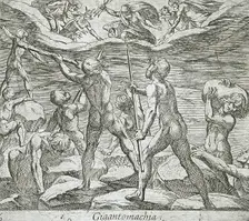 The Giants Attempting to Storm Olympus, published 1606. Creators: Antonio Tempesta, Wilhelm Janson