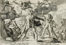 The Giants Climbing the Heavens, published 1589. Creator: Hendrik Goltzius