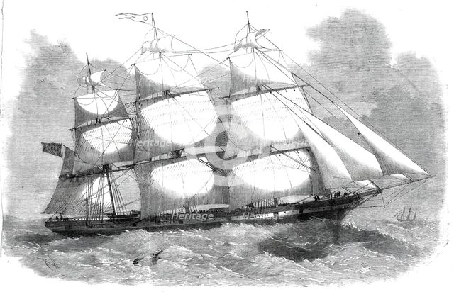 The gigantic clipper-ship "Great Australia", recently built for Messrs. Baines and Co..., 1860. Creator: Unknown.