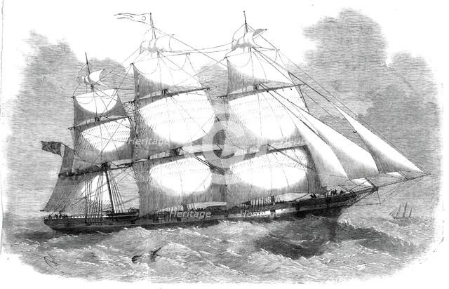 The gigantic clipper-ship "Great Australia", recently built for Messrs. Baines and Co..., 1860. Creator: Unknown.
