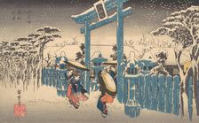 The Gion Shrine in Snow, ca. 1832., ca. 1832. Creator: Ando Hiroshige