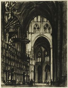 The Gilded Organ Pipes, c. 1903. Creator: Joseph J Pennell