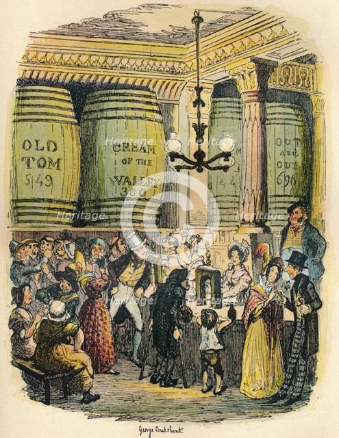 'The Gin Palace', c1900. Artist: George Cruikshank.