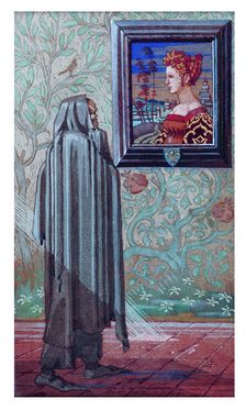 The Girl and the Death, 1916. Creator: Schnug, Léo (1878-1933)