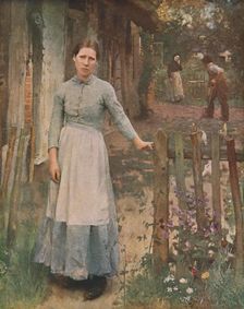 The Girl at the Gate 1889, (c1930). Creator: George Clausen