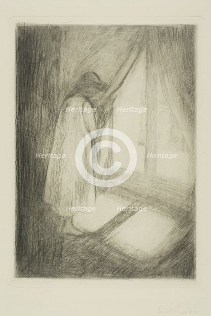 The Girl at the Window, 1894. Creator: Edvard Munch.