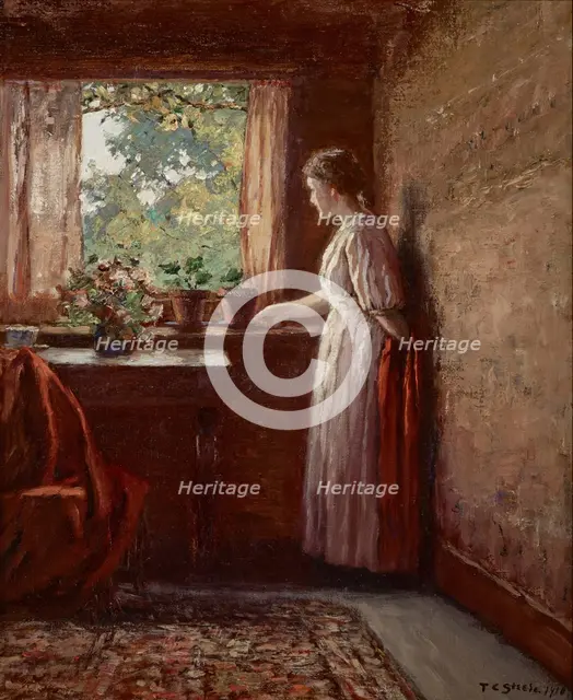 The Girl by the Window, 1910. Creator: Theodore Clement Steele.