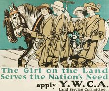 The Girl on the Land Serves the Nation's Need, 1918. Creator: Penfield; Edward (1866-1925)