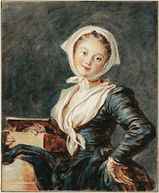 The Girl with the Marmot. Artist: Fragonard, Jean Honoré (1732-1806)