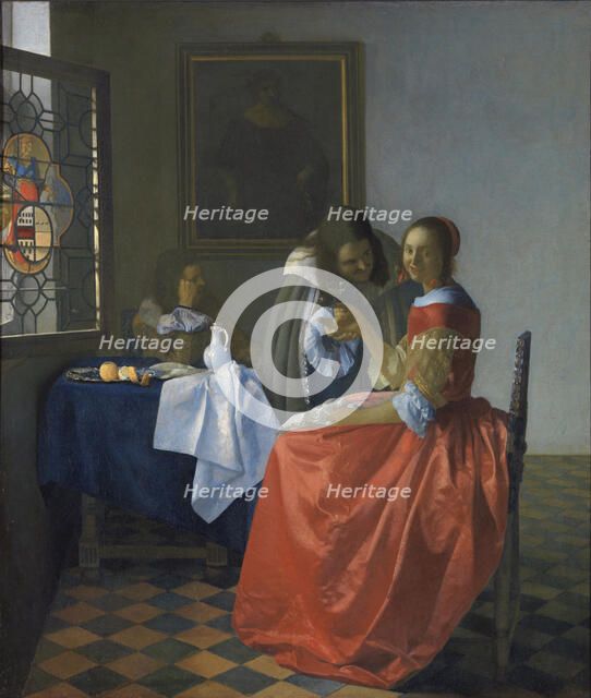 The Girl with the Wineglass. Artist: Vermeer, Jan (Johannes) (1632-1675)