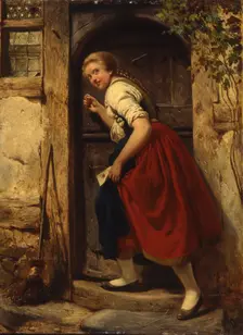 The girl with a letter, 1855