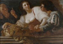 The Girl with Grapes. Creator: Unknown