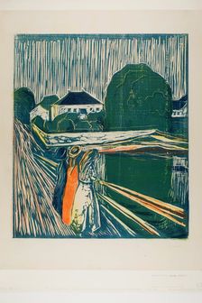 The Girls on the Bridge, 1918. Creator: Edvard Munch