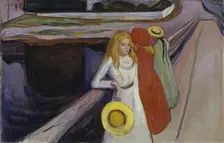 The Girls on the Bridge. Artist: Munch, Edvard (1863-1944)