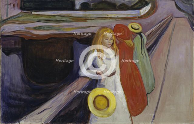 The Girls on the Bridge. Artist: Munch, Edvard (1863-1944)