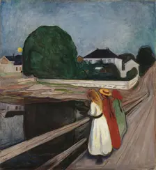 The Girls on the Bridge. Artist: Munch, Edvard (1863-1944)