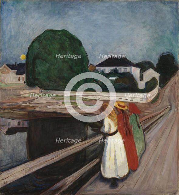 The Girls on the Bridge. Artist: Munch, Edvard (1863-1944)