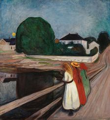 The Girls on the Bridge, probably 1901. Creator: Edvard Munch