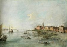 The Giudecca Canal with the Church of Saint Martha, c1775. Creator: Francesco Guardi