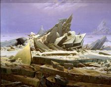 The glacial sea or The wreck of the Esparanza ship 1823, oil by Friedrich