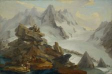The glacier of Lauteraar, 1776. Creator: Caspar Wolf