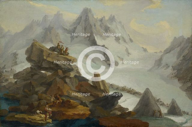 The glacier of Lauteraar, 1776. Creator: Caspar Wolf.