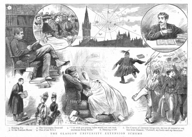 ''The Glasgow University Extension Scheme', 1890. Creator: Unknown.