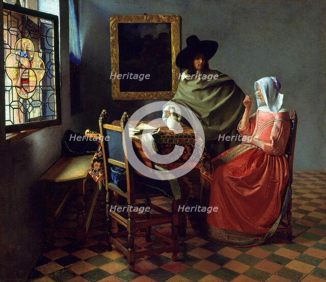 The Glass of Wine, ca 1661. Artist: Vermeer, Jan (Johannes) (1632-1675)