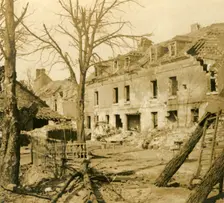 The glassworks at Soissons, northern France, c1914-c1918