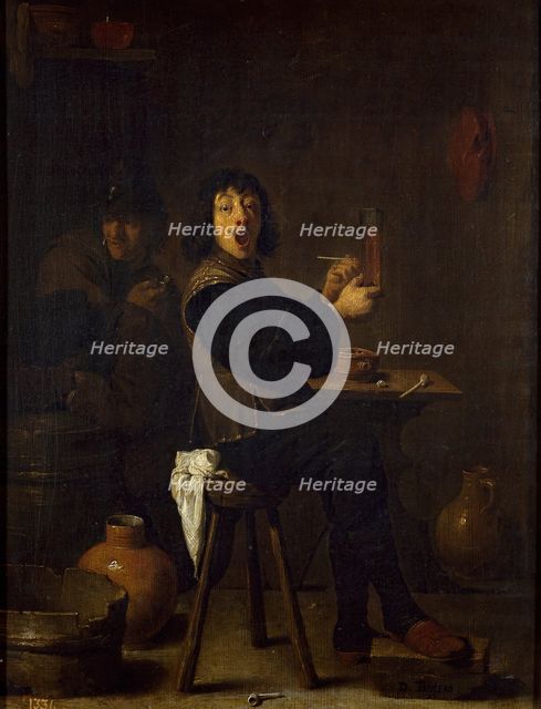 The Gleeful Soldier, between 1631 and 1640. Creator: David Teniers II.
