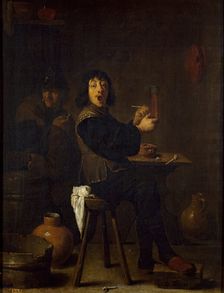 The Gleeful Soldier, between 1631 and 1640. Creator: David Teniers II