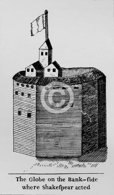 'The Globe on the Bank-side where Shakespeare acted', c1600, (1912). Artist: Unknown.