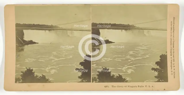 The Glory of Niagara Falls, U.S.A., 1886. Creator: BW Kilburn.